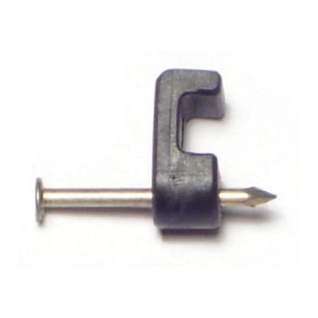 Midwest Fastener Cable Clip, Plastic, Black, 6 mm L, 50 PK 64182